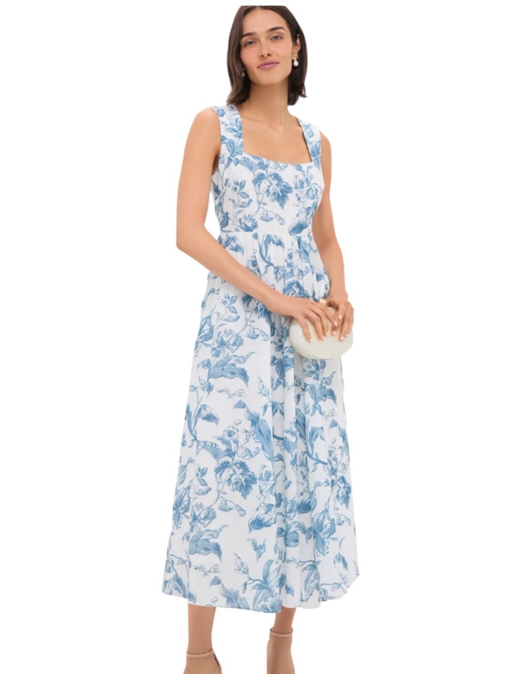 NEW Tuckernuck Floral Maizie Maxi dress. Dusty Blue. XS. NWT.